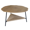 TREE COFFEE TABLE ΦΥΣΙΚΟ ΜΑΥΡΟ 80x80x42