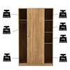 KEY ΝΤΟΥΛΑΠΑ 2ΠΟΡΤΕΣ ΦΥΣΙΚΟ 120x50x200