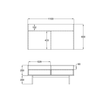 GROOVES COFFEE TABLE 2ΣΥΡΤΑΡΙΑ ΚΑΡΥΔΙ ΓΚΡΙ 110x60x45