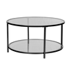 MOON COFFEE TABLE ΔΙΑΦΑΝΟ ΜΑΥΡΟ 80x80x42