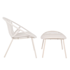 NADIN ΠΟΛΥΘΡΟΝΑ SET 2ΤΕΜ OFF WHITE 80x61.5x73