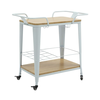 RELIX Trolley Bar-Pro Μέταλλο Βαφή Άσπρο, MDF Απόχρωση Φυσικό