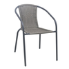BALENO-W Πολυθρόνα Στοιβαζόμενη, Μέταλλο Βαφή Ανθρακί, Wicker Mixed Grey