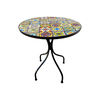 MAROCCO ΤΡΑΠΕΖΙ ΜΩΣΑΙΚΟ ΚΕΡΑΜΙΚΟ ΣΤΡΟΓΓΥΛΟ Φ60x75cm