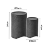 ROLE SIDE TABLE SET 2ΤΕΜ ΑΝΘΡΑΚΙ 36x36x56