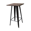 RELIX Wood Τραπέζι Bar-Pro, Μέταλλο Βαφή Antique Black, Απόχρωση Ξύλου Dark Oak
