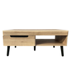 GRIF COFFEE TABLE 2ΣΥΡΤΑΡΙΑ ΦΥΣΙΚΟ ΜΑΥΡΟ 107x67x46