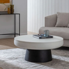 MYKONOS COFFEE TABLE ΛΕΥΚΟ ΜΑΥΡΟ 90x90x39