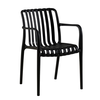 MODA-N Πολυθρόνα Στοιβαζόμενη PP, Στοιβαζόμενη Απόχρωση Μαύρο