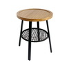 FILET SIDE TABLE ΦΥΣΙΚΟ ΜΑΥΡΟ 45x45x52