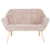 ALMA Καναπές 2θ - Σαλονιού - Καθιστικού, Φυσικό, Ύφασμα Velure Ανοιχτό Καφέ, K/D