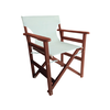 Πολυθρόνα σκηνοθέτη K501 ύφασμα λευκό 60cm x 55cm x (84)45cm