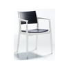 Seginus πολυθρόνα White - Anthracite 58x54x82cm