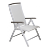 Mediterraneo ρυθμιζόμενη πολυθρόνα Λευκός Σκελετός Γκρι Ύφασμα