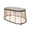 LOOM COFFEE TABLE ΦΥΣΙΚΟ ΜΑΥΡΟ 95x55x45