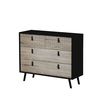 OMNIA ΣΥΡΤΑΡΙΕΡΑ ΜΑΥΡΟ SONOMA ΜΕ PATTERN 98.5x39x81.5