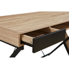 DOUBLE-X ΓΡΑΦΕΙΟ 1ΡΑΦΙ ΦΥΣΙΚΟ ΜΑΥΡΟ 120x60x76