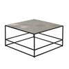 HADSTON COFFEE TABLE ΑΣΗΜΙ ΜΑΥΡΟ 80x80x40