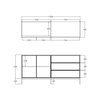 BLACKBIRD ΜΠΟΥΦΕΣ 2ΠΟΡΤΕΣ 3ΣΥΡΤΑΡΙΑ RIVIERA OAK ΜΑΥΡΟ 150x40x75.5