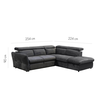 MONSERAT ΚΑΝΑΠΕΣ ΚΡΕΒΑΤΙ ΓΩΝΙΑ ΔΕΞΙΑ ΑΝΘΡΑΚΙ 254x224x90