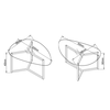 ROCKS COFFEE TABLE SET 2ΤΕΜ ΔΙΑΦΑΝΟ FUME ΜΑΥΡΟ 82x59x40