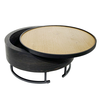 BARREL COFFEE TABLE ΜΕ ΑΠΟΘ/ΚΟ ΧΩΡΟ ΜΑΥΡΟ ΦΥΣΙΚΟ ΜΑΥΡΟ 80x80x39.5