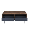 GROOVES COFFEE TABLE 2ΣΥΡΤΑΡΙΑ ΚΑΡΥΔΙ ΓΚΡΙ 110x60x45