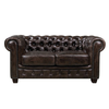 CHESTERFIELD Birmingham Καναπές 2Θέσιος Σαλονιού Καθιστικού,Δέρμα Απόχρωση Καφέ