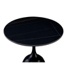 VOLCANO SIDE TABLE ΜΑΥΡΟ ΜΕ ΟΨΗ ΜΑΡΜΑΡΟΥ ΜΑΥΡΟ 50x50x61