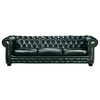CHESTERFIELD Birmingham Καναπές 4Θέσιος Σαλονιού Καθιστικού, Δέρμα AntiqueGreen
