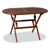 Ξύλινο Οβάλ Πτυσσόμενο Τραπέζι Acacia 120 x 70 x 72cm