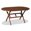 Ξύλινο Οβάλ Πτυσσόμενο Τραπέζι Acacia 150 x 85 x 72cm