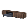 GROOVES TV STAND 3ΠΟΡΤΕΣ 1ΣΥΡΤΑΡΙ ΚΑΡΥΔΙ ΓΚΡΙ 180x40x50