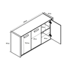 BONDI 2 ΜΠΟΥΦΕΣ SONOMA ΣΚΟΥΡΟ CEMENT 160x45x85