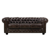 CHESTERFIELD Birmingham Καναπές 3Θέσιος Σαλονιού Καθιστικού,Δέρμα Απόχρωση Καφέ