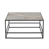 HADSTON COFFEE TABLE ΑΣΗΜΙ ΜΑΥΡΟ 80x80x40