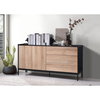 BLACKBIRD ΜΠΟΥΦΕΣ 2ΠΟΡΤΕΣ 3ΣΥΡΤΑΡΙΑ RIVIERA OAK ΜΑΥΡΟ 150x40x75.5