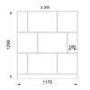 MAZE 117 ΒΙΒΛΙΟΘΗΚΗ ΧΑΜΗΛΗ SONOMA ΓΚΡΙ ΣΚΟΥΡΟ 117x30x130