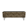 PARKE TV STAND ΜΑΥΡΟ ΦΥΣΙΚΟ ΜΕ PATTERN 160x43x60