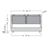 LINE S Κρεβάτι Ελληνικής Κατασκευής 220x184xH111cm (Για Στρώμα 160x200cm)