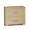 Bedside Table With 2 Drawers Beige 50x34x48 cm