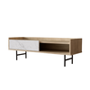 STOCKHOLM COFFEE TABLE SONOMA DECAPE ΛΕΥΚΟ ΜΕ ΟΨΗ ΜΑΡΜΑΡΟΥ ΜΑΥΡΟ 120x59x40