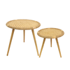KAMIRA SIDE TABLE SET 2ΤΕΜ ΦΥΣΙΚΟ 54x54x51