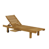 Sunny Ξαπλώστρα Teak Ξύλινη Εξωτερικού Χώρου 200x65x40/100cm