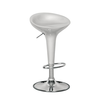 DISCO Σκαμπό BAR, Βάση Χρώμιο, ABS Silver, Ύψος Ρυθμιζόμενο, Περιστρεφόμενο
