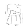ASCOT ΚΑΡΕΚΛΑ ΚΑΦΕ ΣΚΟΥΡΟ 60x63.5x79