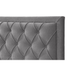 NOBLE ΚΡΕΒΑΤΙ (ΓΙΑ ΣΤΡΩΜΑ 160x200cm) ΓΚΡΙ ΣΚΟΥΡΟ 216.5x165x122