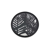 JUNGLE SIDE TABLE SET 2ΤΕΜ ΜΑΥΡΟ ΜΕ PATTERN ΜΑΥΡΟ 40x40x50
