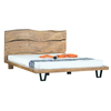 ROYAL BED MATRESS  150/ 160 x200cm, Μέταλλο Βαφή Μαύρο, Ξύλο Ακακία Φυσικό