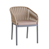 EMERY Πολυθρόνα Βεράντας-Κήπου PP-UV Sand Beige-Ανθρακί, Μαξιλάρι Μπεζ (KD)